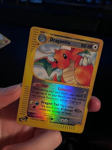Dragonite 043/165 Expedition Base Set Reverse Holo Vintage Pokemon Card TCG