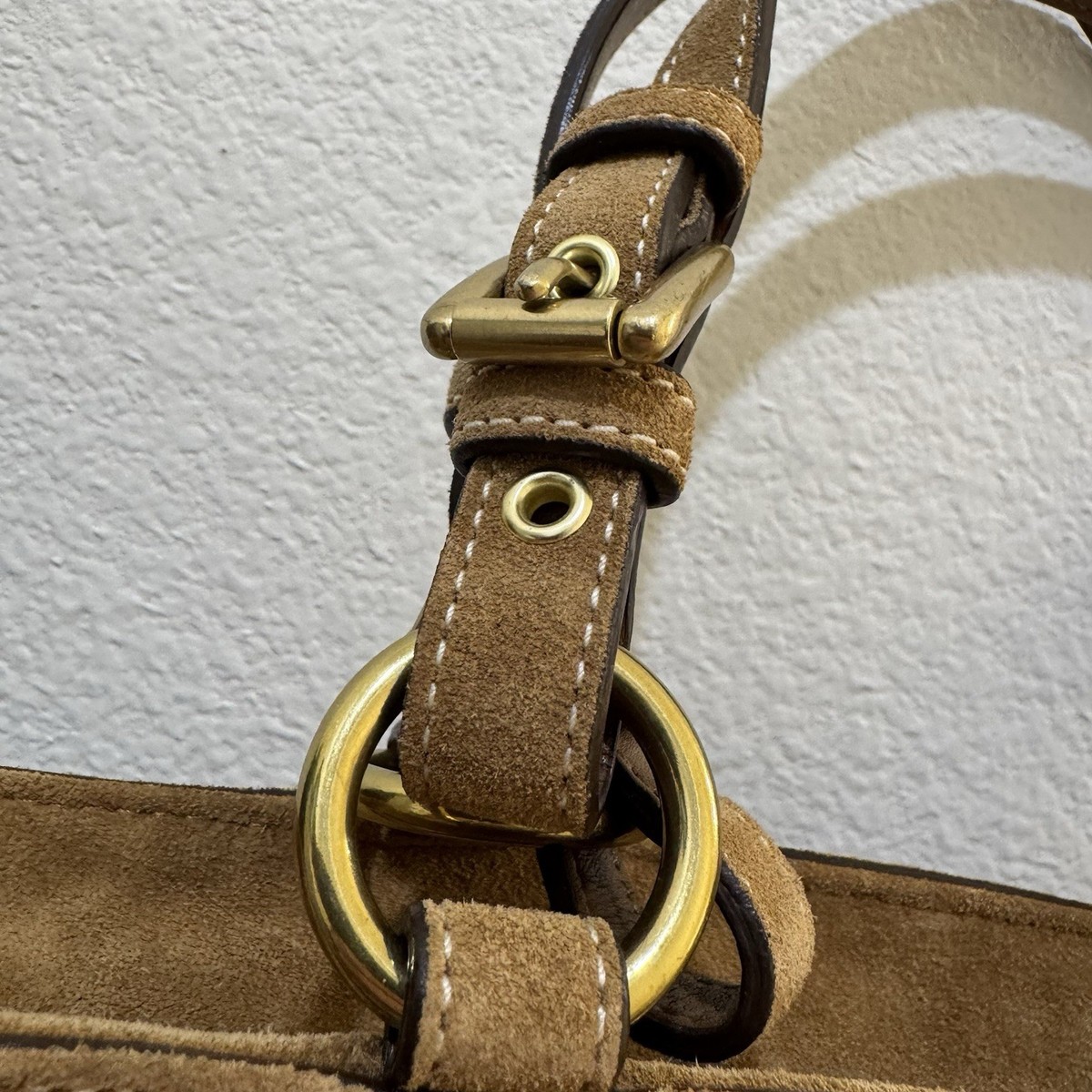 Coach Signature Beaded Leather Suede Tote Bag Hampton EUC | eBay