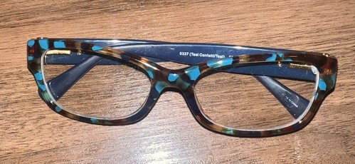 Coach 6078 Blue Plastic Rectangle Eyeglasses for Women-Frames Only - Picture 1 of 8