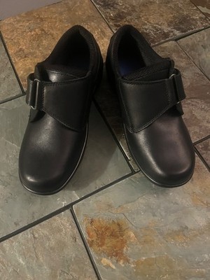OrthoFeet Arcadia Women's Leather Orthotic Casual Shoes, Black, Size 5 B Medium