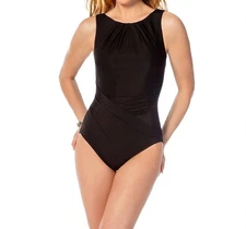 Miraclesuit Asbury High Neck Underwire One Piece Swimsuit Black