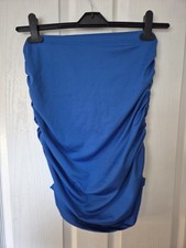 Shein Size Large Blue Strech Runched Sleeveless Dress