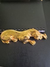 CHRISTOPHER ROSS 1985 PANTHER BELT BUCKLE - 24kt Gold Plated Vintage Signed