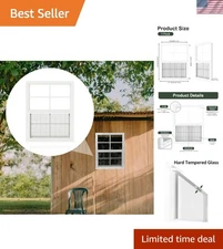 Versatile 18" x 23" Aluminum Shed Window - Weather-Resistant for Coops & Garages