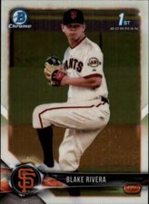 2018 Bowman Draft Chrome #BDC-80 Blake Rivera San Francisco Giants