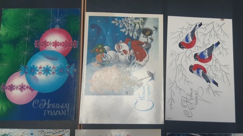 Postales de Navidad Año Nuevo URSS 1980 8 piezas 2 - Imagen 6 de 12