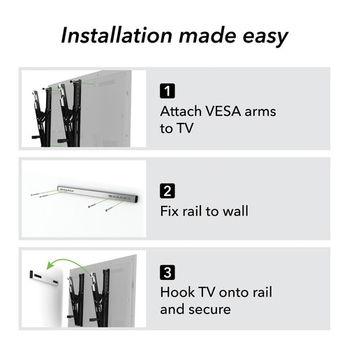 AVF XPL401 Slim TV Wall Mount Advanced Tilt Bracket, Up to 55" & 45kg - Picture 7 of 7