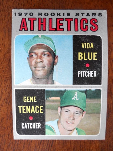 1970 TOPPS BASEBALL #21 VIDA BLUE ROOKIE OAKLAND ATHLETICS EX-EX/MT U-1814