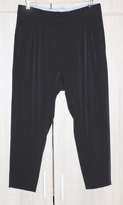 STOCKH LM Black Dress Ankle Pants Leia Harem Trousers Size L