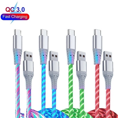 LED Light Up Type-C I-Phone Micro USB Fast Charging USB Phone Charger Cable - 第 1/14 張圖片