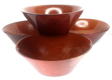 Vintage 1960s Stephens Wood Salad Bowl Set Of 4 MCM Wooden Bowls HTF