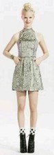 Cooperative UO Metallic Halter Dress Size 4 Fit & Flare Mini Party Club Formal
