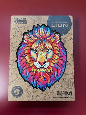 Unidragon Figured Wooden Puzzles Mysterious Lion 192 Pieces