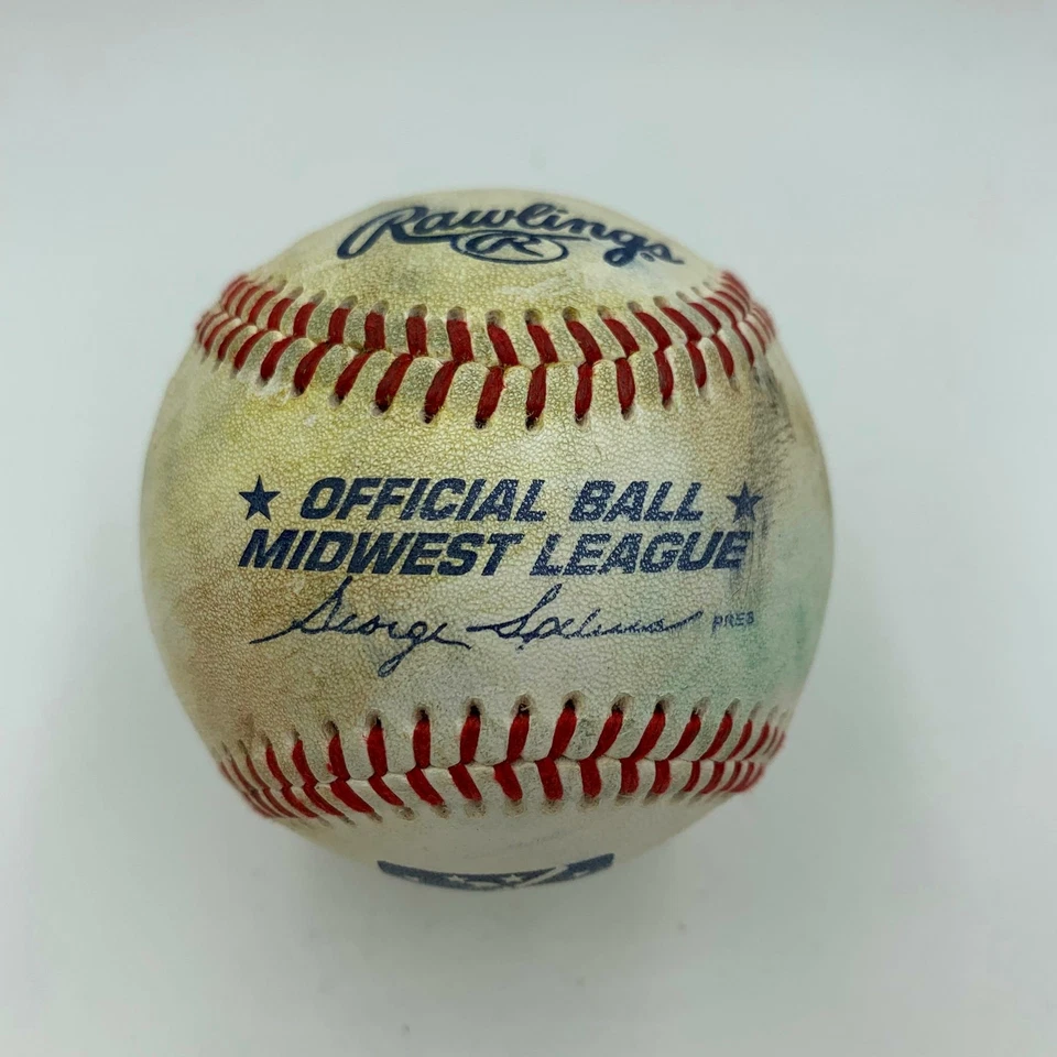 Raro Miguel Sano Firmado Inscrito Real Tercer Juego de Jonrones Usado Béisbol Foto 2 de 3