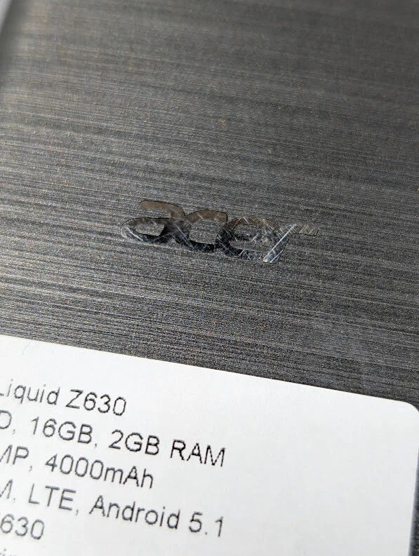Smartphone Acer Liquid Z630 - Non Funzionante, Segni Di Uso - Immagine 3 di 4