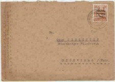 Germany Russian Zone 1949 Mucheln to Eisenberg stamps cover R20807