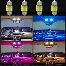 4X 31mm DE3175 LED Interior Map Dome Trunk Light Upgraded Festoon Bulbs 4 Color
