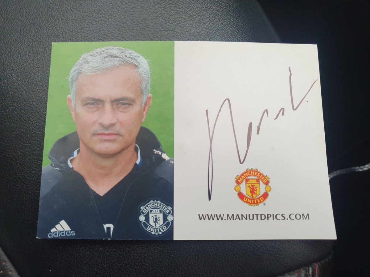 Genuine Autograph Jose Mourinho Signed Photo Manchester United Ex