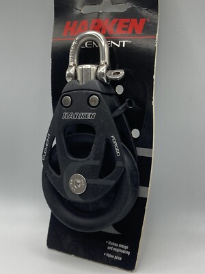 Harken 60 mm Element Aluminium Einzel-Schwenkblock für bis zu 14 mm Leitung 6260