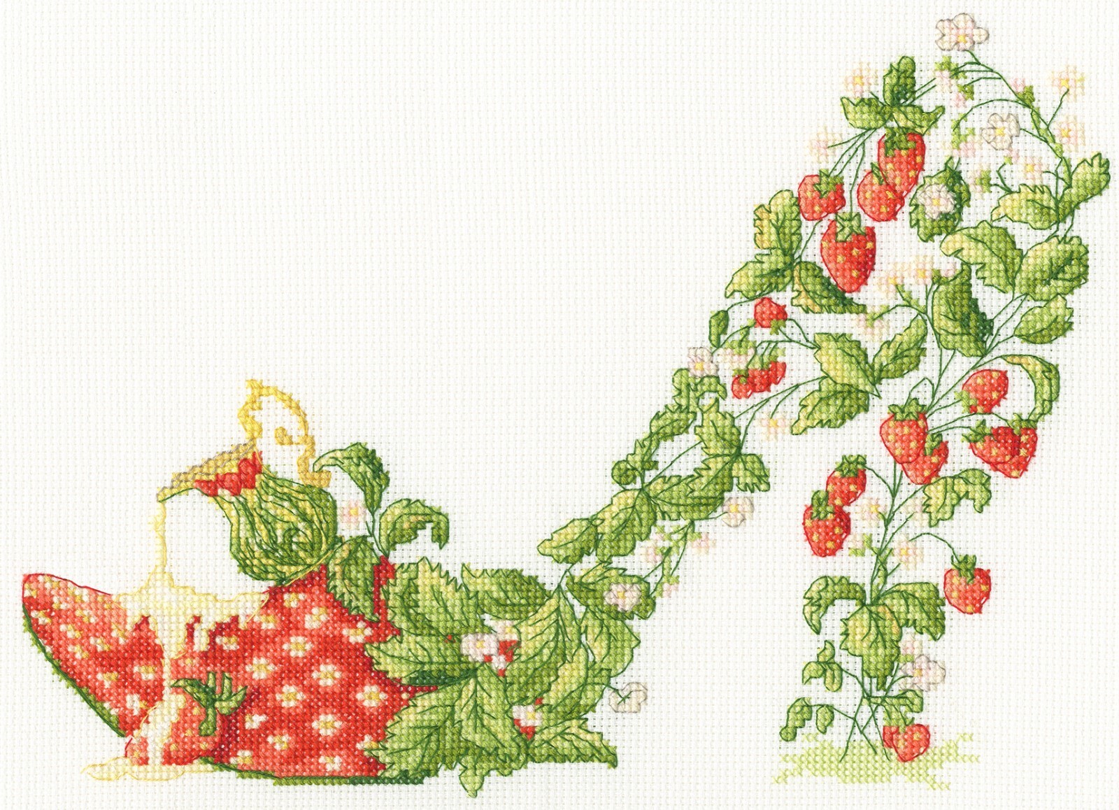 Strawberries And Cream Cross Stitch Kit Bothy Threads