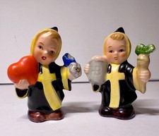 VINTAGE W Germany Hummel Goebel Munich Children Salt Pepper Shakers Collectible