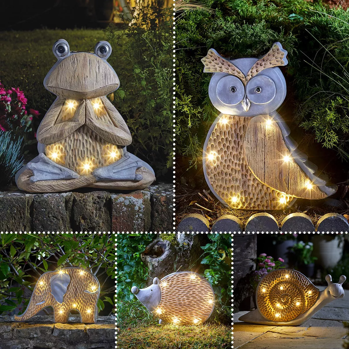 Animal garden lights deals