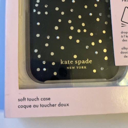 Kate Spade Glitter Sparkle Designer Case for iPhone 11 Pro Black With Polka Dots - Picture 2 of 5
