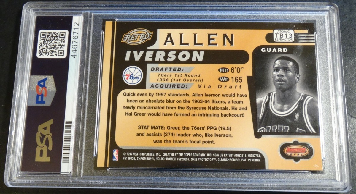 1996 ALLEN IVERSON BOWMAN'S BEST RETRO ATOMIC REFRACTOR