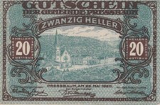 20 HELLER 1921 City of PRESSBAUM Lower AUSTRIA Notgeld Banknote #PE331.U