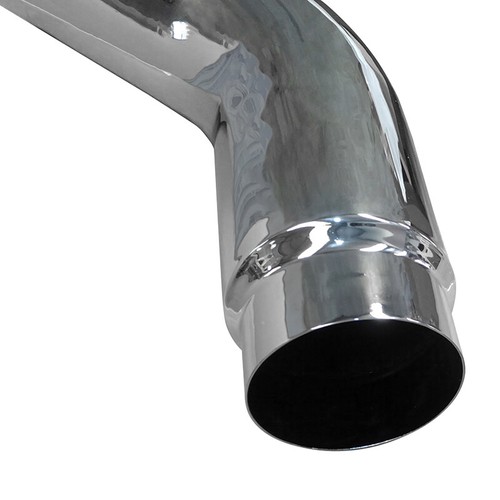 5" (ID) Inch INLET to 6" OUTLET 23" OAL DIESEL EXHAUST CHROME TURNDOWN ELBOW TIP - Picture 8 of 15