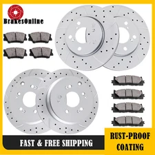 296mm Front 313mm Rear Brake Rotors Pads Kit Fit for Honda Odyssey 2005-2010