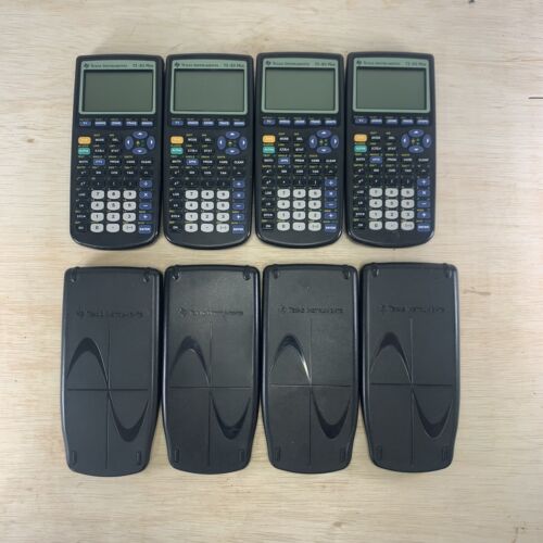 Lot Of 4 TI-83 Plus Graphing Calculators Texas Instruments (READ)