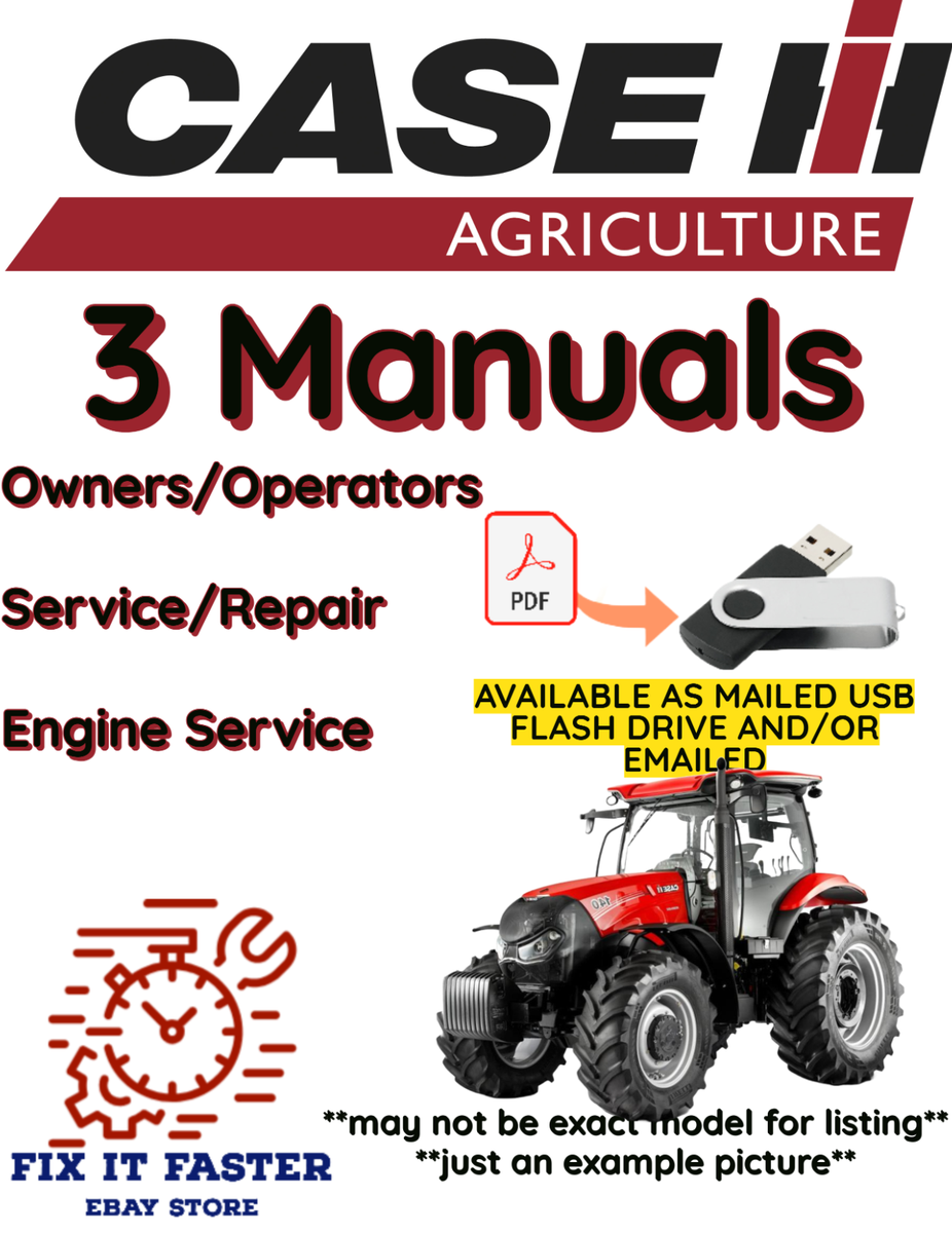 CASE IH PUMA 185 MANUAL OPERATOR OWNER SHOP SERVICE ENGINE REPAIR PDF USB