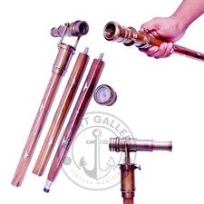 Victorian Walking Cane with Telescope Compass On Top Spyglass Handle Walking Sti