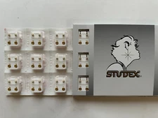 Studex Ear Piercing Gold Plated Regular White Pearl 4MM 12 Pairs R301Y