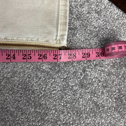Chicos Platinum Womens Ivory Stonewash Jeans 1 Stretch Mid Rise Slim Crop 32x27 - Picture 16 of 19