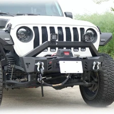 Front Bumper Fits 2007-2023 Jeep Wrangler JK/JL 2019-2023 Gladiator JT w/Winch