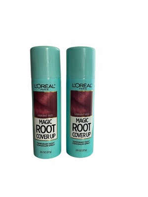 LOT OF 2  L'Oreal Magic Root Cover Up VIBRANT RED Temporary Concealer 2oz NEW