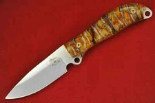 2016 Busse Custom Active Duty .16" Satin INFI Blade, Full Marble Stone Handle