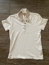 Burberry London Polo Shirt Women  s L Short Sleeve Made In England