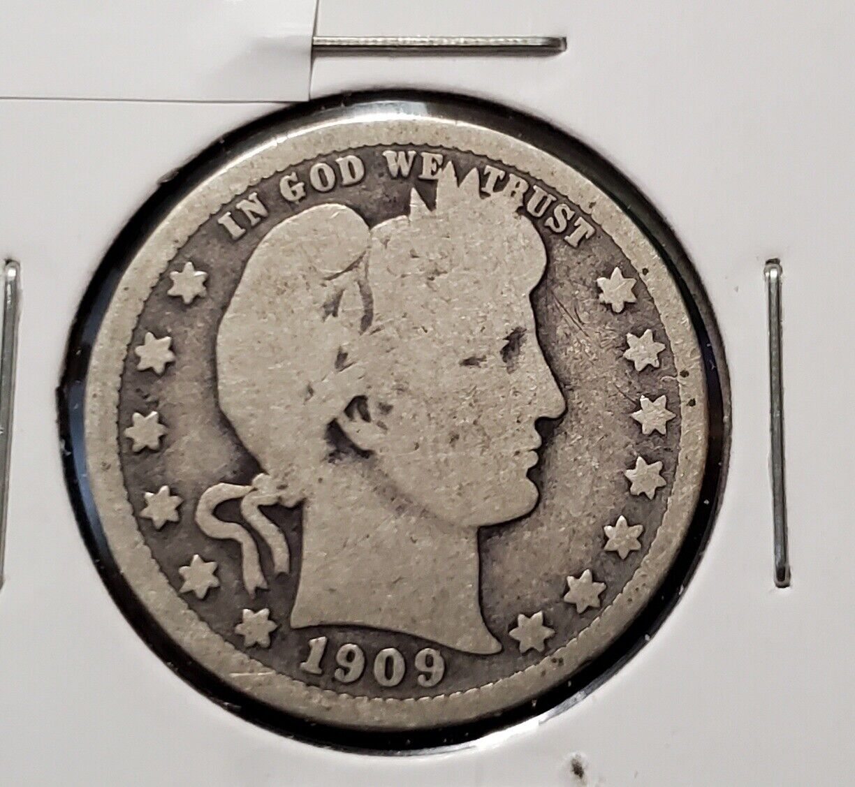 1909-P Philadelphia Mint Silver Barber Quarter