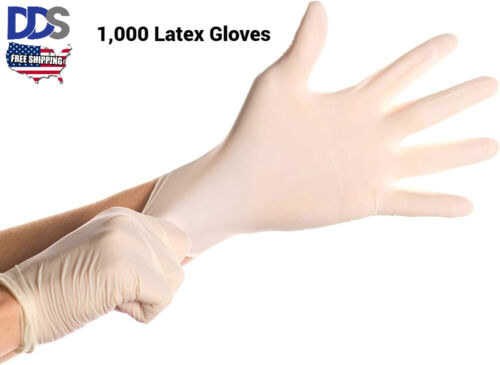 1000PCS Powder-Free Textured Examination Latex Gloves for Medical Use(FAST SHIP) - Picture 1 of 2