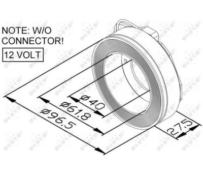 NRF coil, magnetic clutch compressor 38447