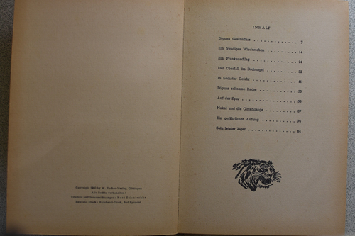 Jagdbuch Jugendbuch, Des Tigers Ende, Tigerjagd, , 1960, Rudolf Utsch - Bild 2 von 3