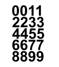 1.5" Inch Premium Mailbox Number Vinyl Decal Sticker Sheet Black 