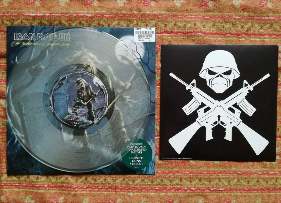 IRON MAIDEN**THE REINCARNATION OF BENJAMIN BREEG**10" CLEAR VINYL W/STICKER**NM - Image 3 of 4