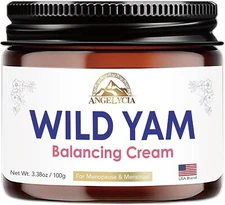 Wild Yam Cream Hormone Balance Natural Organic Menopause Hot Flash Sweats Relief