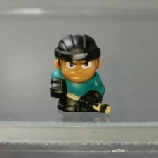 RARE ERROR NO LOGO 1" TALL SAN JOSE SHARKS NHL SERIES 1 TEENYMATES HOCKEY FIGURE