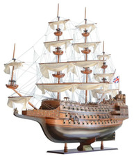 XXL HMS Sovereign of the Seas 1637 Tall Ship Wood Model 90" Fully Built Warship