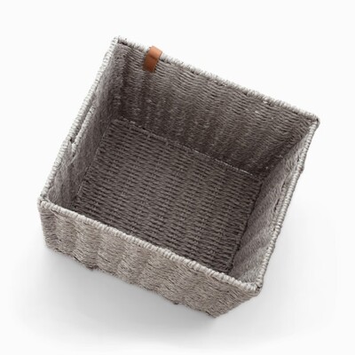 Thirty One Collapsible Cube Basket Grey Basketweave | eBay